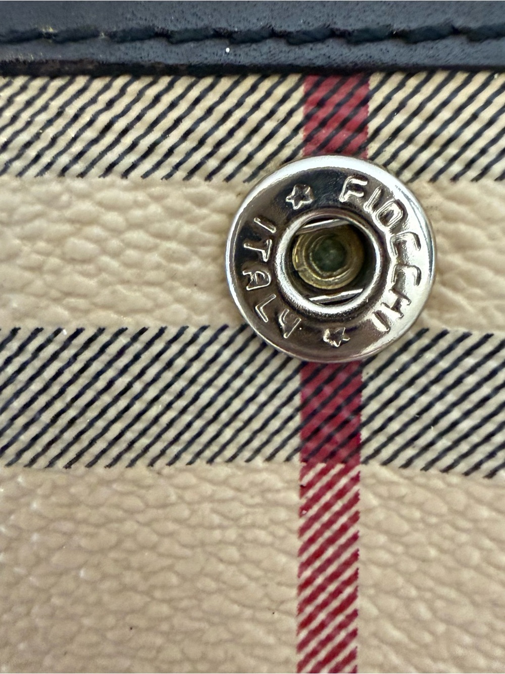 BURBERRY Haymarket Check Coated Canvas Leather Poppy Wallet - Picture 3 of 14